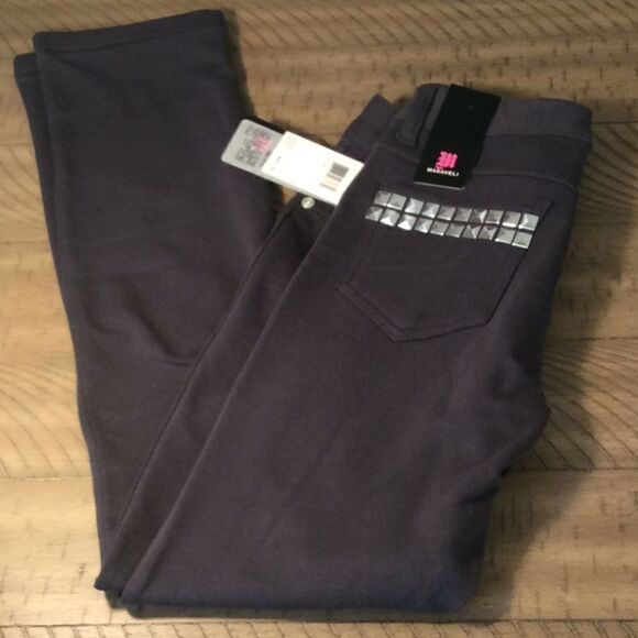 NWT Makaveli Cotton And Sparkle Stretch Pants M. - Picture 1 of 15